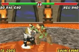 In game image of Mortal Kombat: Tournament Edition on the Nintendo Game Boy Advance.