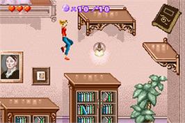In game image of Sabrina, the Teenage Witch: Potion Commotion on the Nintendo Game Boy Advance.