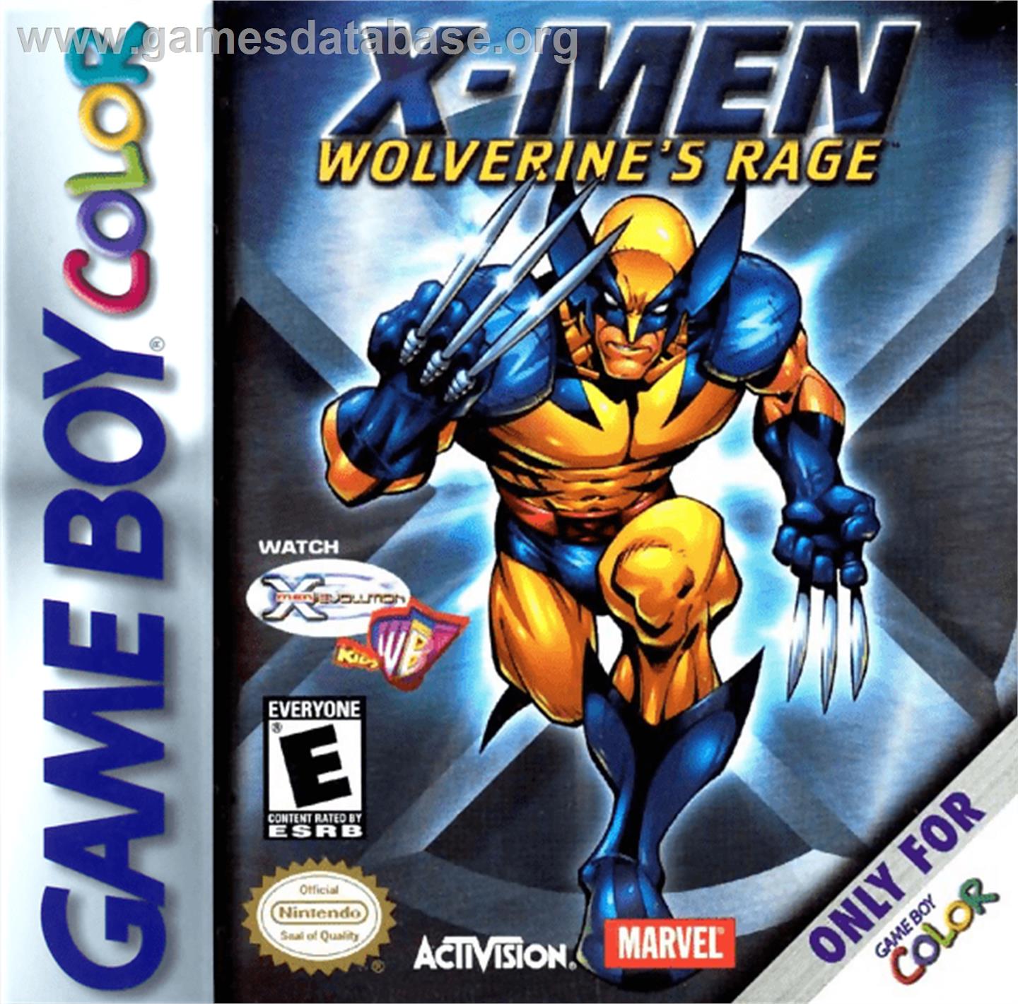 X-Men: Wolverine's Rage - Nintendo Game Boy Color - Artwork - Box