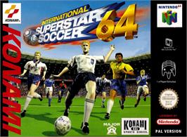 Box cover for International Superstar Soccer 64 on the Nintendo N64.