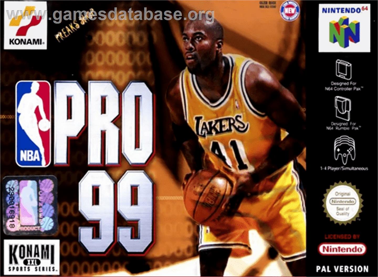 NBA Pro 99 - Nintendo N64 - Artwork - Box