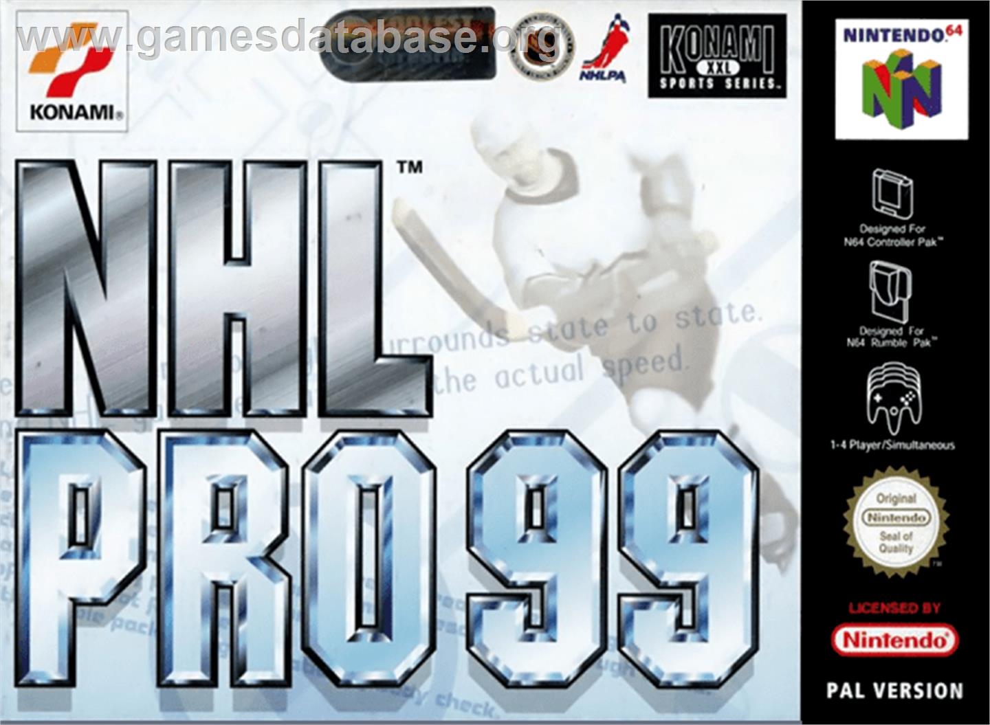 NHL Pro 99 - Nintendo N64 - Artwork - Box