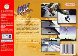 Box back cover for 1080° Snowboarding on the Nintendo N64.