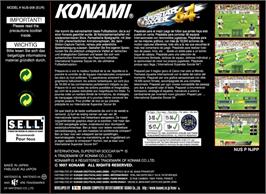Box back cover for International Superstar Soccer 64 on the Nintendo N64.