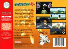 Box back cover for Lylat Wars on the Nintendo N64.