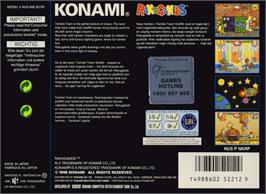 Box back cover for Rakugakids on the Nintendo N64.