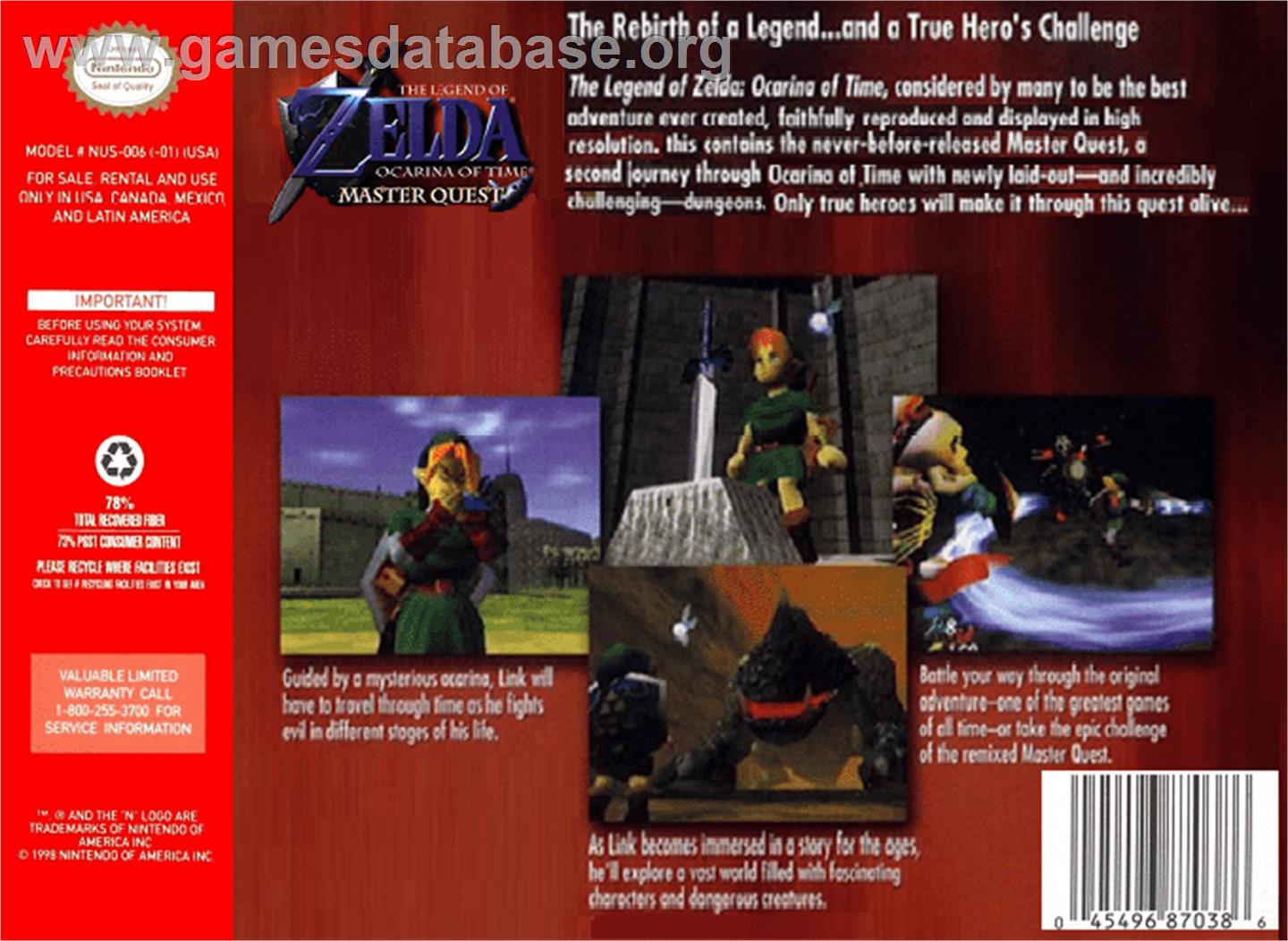 Zelda Ocarina Of Time Master Quest N64