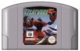 Cartridge artwork for Lylat Wars on the Nintendo N64.