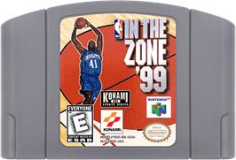 Cartridge artwork for NBA: In the Zone '99 on the Nintendo N64.
