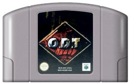 Cartridge artwork for ODT on the Nintendo N64.