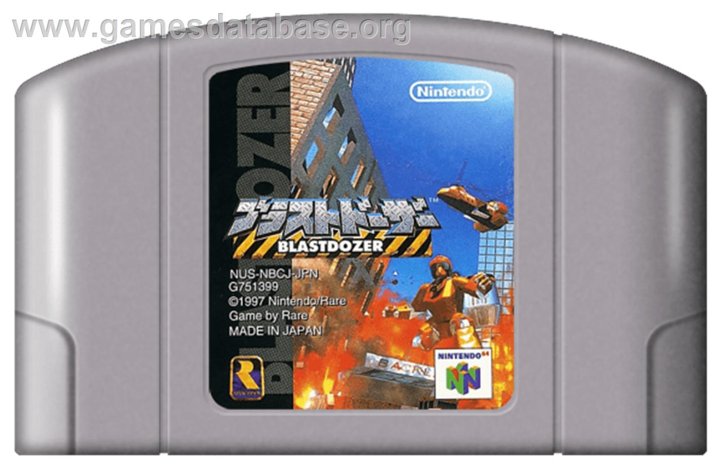 Blast Dozer - Nintendo N64 - Artwork - Cartridge