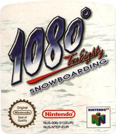 Top of cartridge artwork for 1080° Snowboarding on the Nintendo N64.