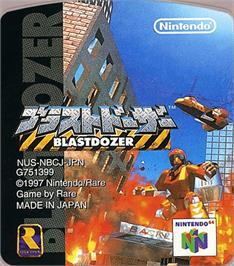 Top of cartridge artwork for Blast Dozer on the Nintendo N64.