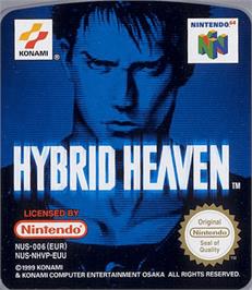 Top of cartridge artwork for Hybrid Heaven on the Nintendo N64.