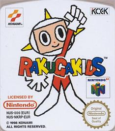 Top of cartridge artwork for Rakugakids on the Nintendo N64.