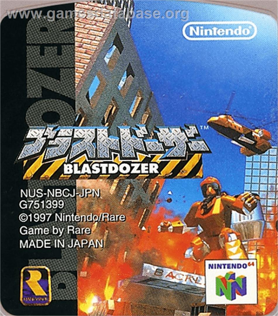 Blast Dozer - Nintendo N64 - Artwork - Cartridge Top