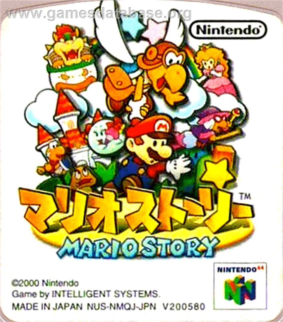 Mario Story - Nintendo N64 - Artwork - Cartridge Top