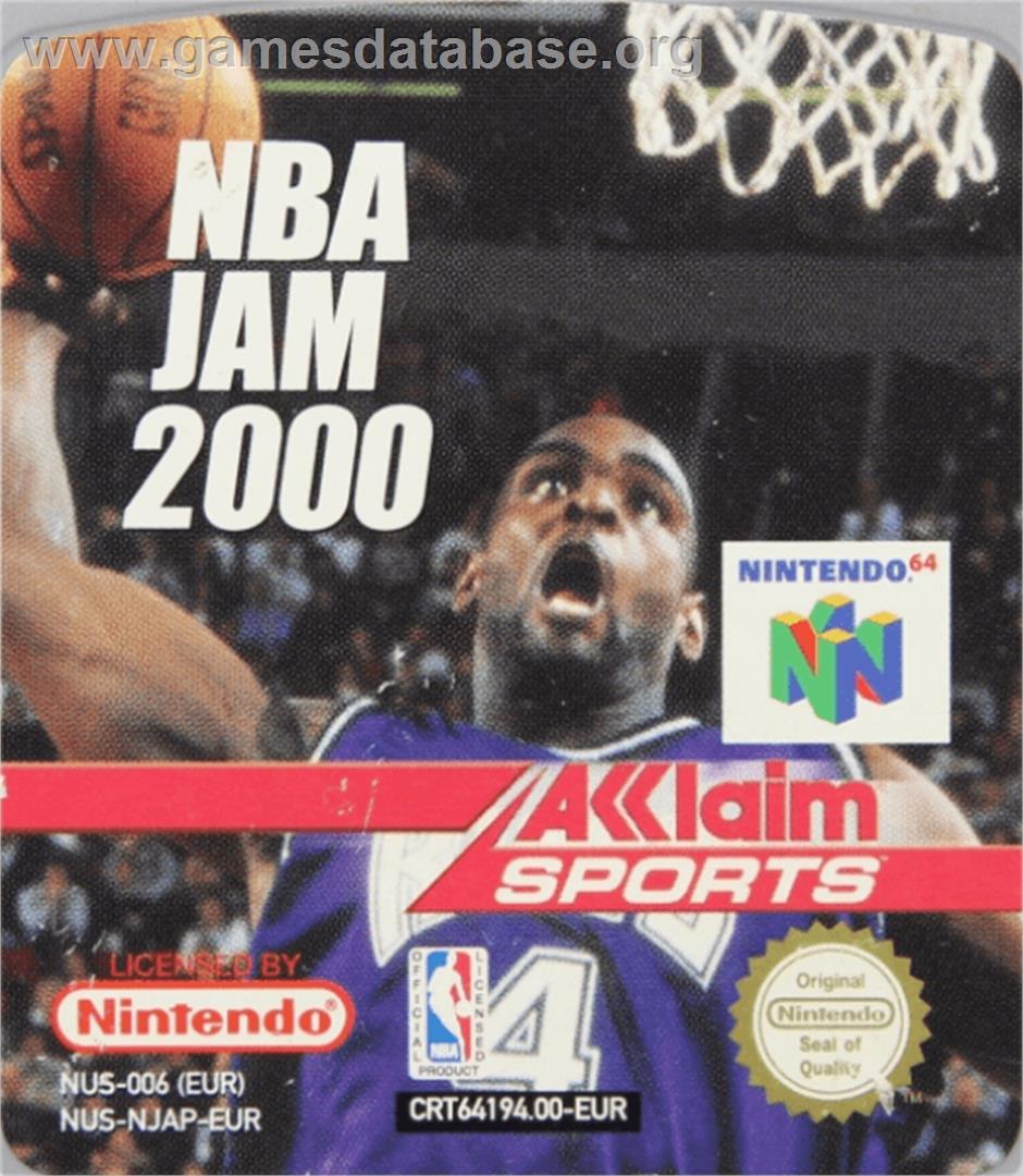 NBA Jam 2000 - Nintendo N64 - Artwork - Cartridge Top