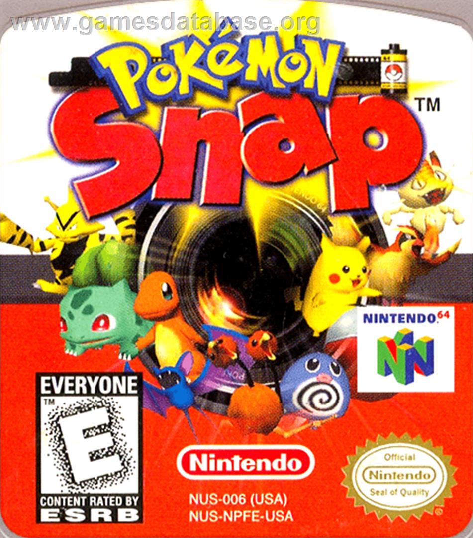 Pokemon Snap Station - Nintendo N64 - Artwork - Cartridge Top