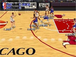 In game image of NBA: In the Zone '99 on the Nintendo N64.