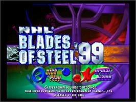 Title screen of NHL Pro 99 on the Nintendo N64.