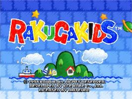 Title screen of Rakugakids on the Nintendo N64.