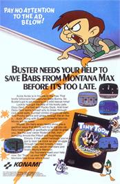 Advert for Tiny Toon Adventures on the Nintendo NES.