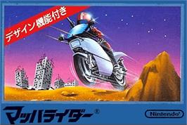 Box cover for Mach Rider on the Nintendo NES.