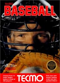 Box cover for Tecmo Baseball on the Nintendo NES.