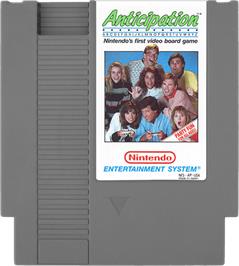 Cartridge artwork for Anticipation on the Nintendo NES.