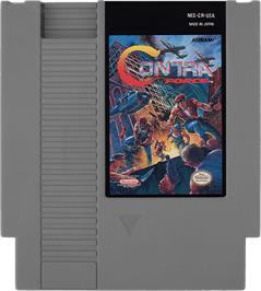 Cartridge artwork for Contra Force on the Nintendo NES.