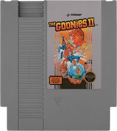 Cartridge artwork for Goonies 2 on the Nintendo NES.