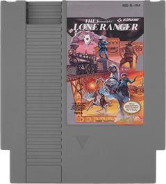 Cartridge artwork for Lone Ranger on the Nintendo NES.