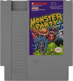 Cartridge artwork for Monster Party on the Nintendo NES.