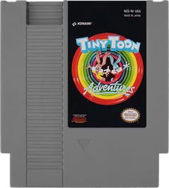 Cartridge artwork for Tiny Toon Adventures on the Nintendo NES.