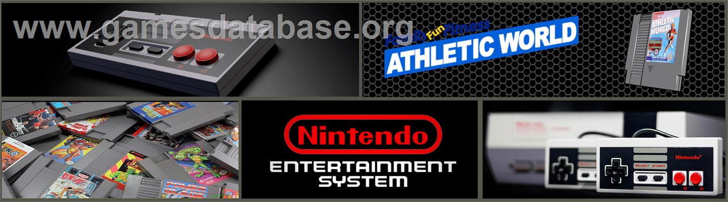 Athletic World - Nintendo NES - Artwork - Marquee