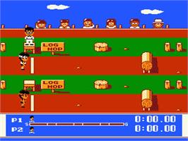 In game image of Super Team Games on the Nintendo NES.