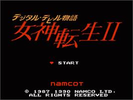 Title screen of Digital Devil Monogatari: Megami Tensei 2 on the Nintendo NES.