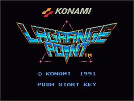 Title screen of LaGrange Point on the Nintendo NES.