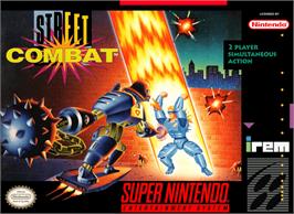 Box cover for Street Combat on the Nintendo SNES.