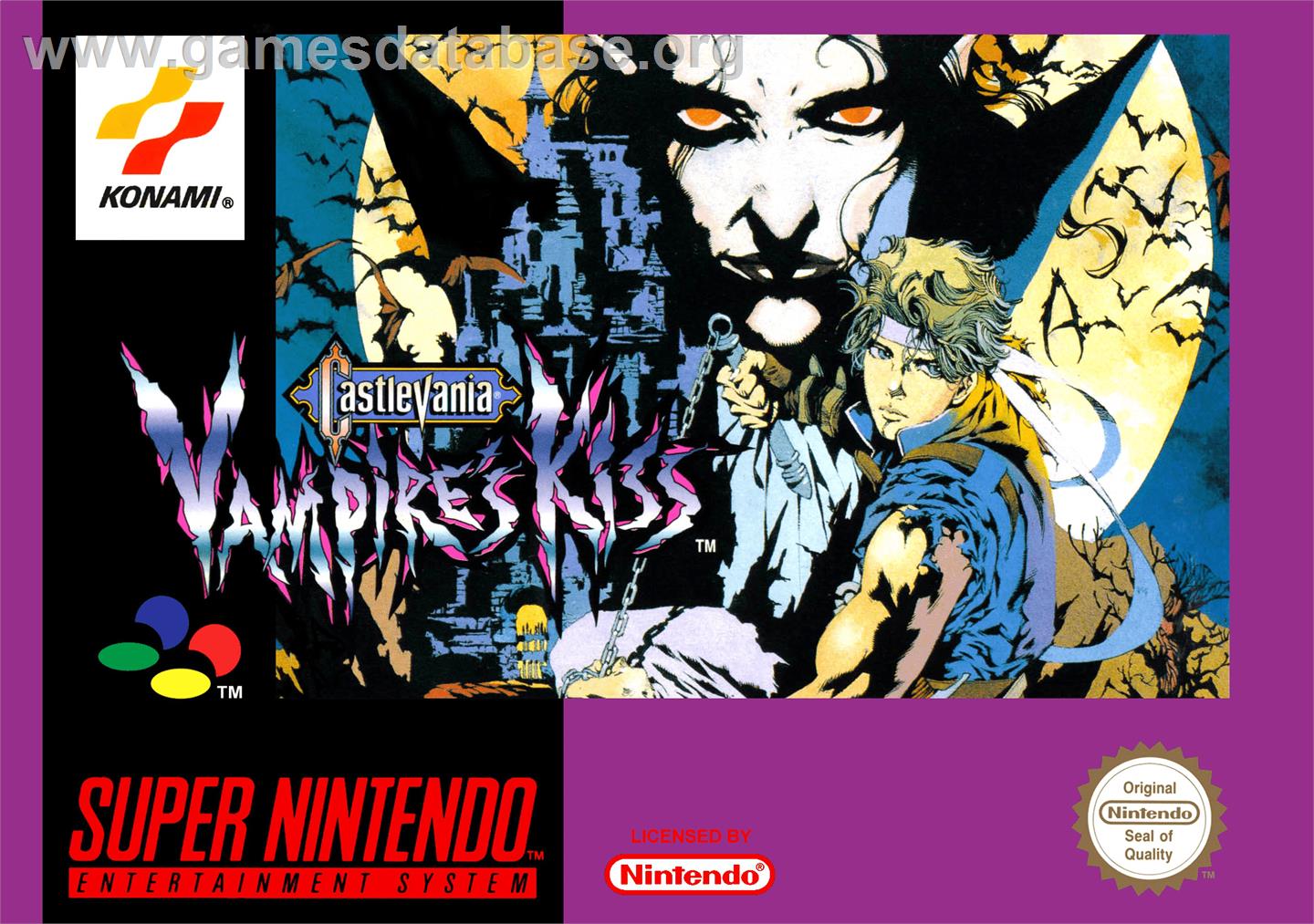 Castlevania: Vampire's Kiss - Nintendo SNES - Artwork - Box