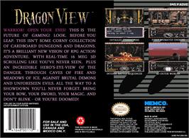 Box back cover for Dragon View on the Nintendo SNES.