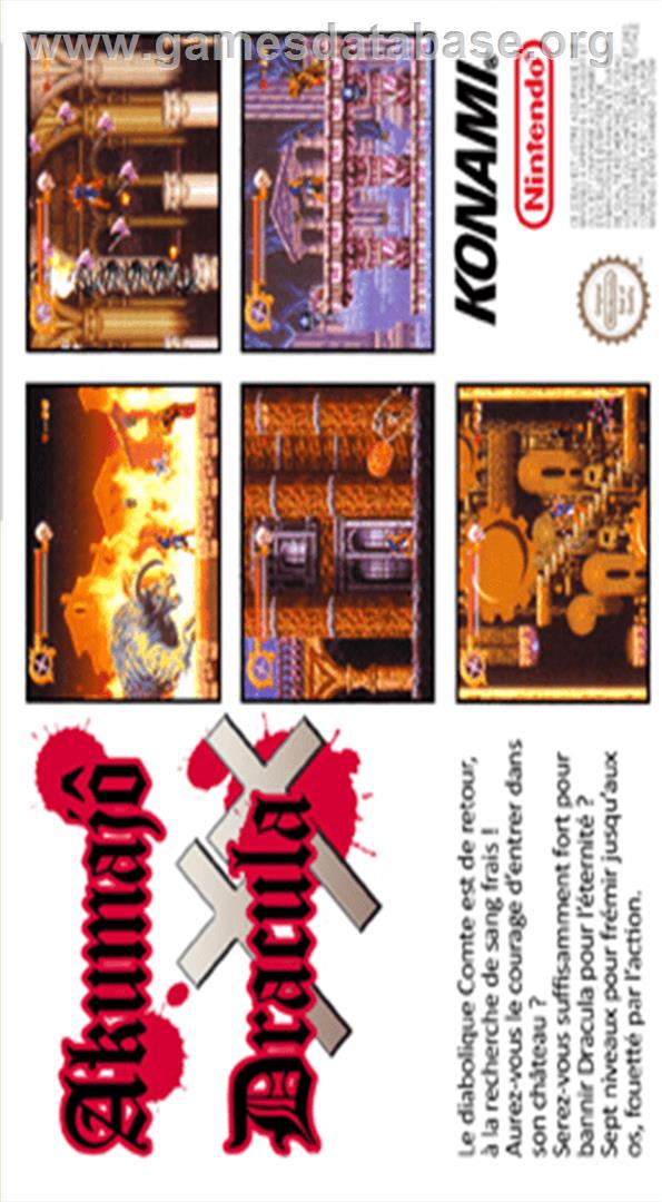 Akumajou Dracula XX - Nintendo SNES - Artwork - Box Back