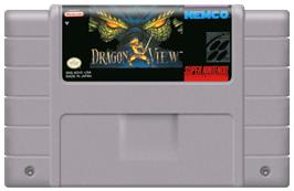 Cartridge artwork for Dragon View on the Nintendo SNES.