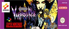 Top of cartridge artwork for Castlevania: Vampire's Kiss on the Nintendo SNES.