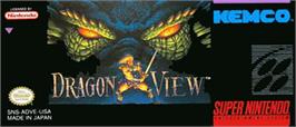 Top of cartridge artwork for Dragon View on the Nintendo SNES.