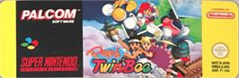 Top of cartridge artwork for Pop'n Twinbee on the Nintendo SNES.