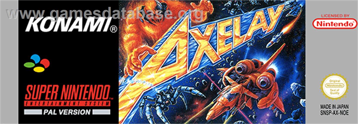 Axelay - Nintendo SNES - Artwork - Cartridge Top