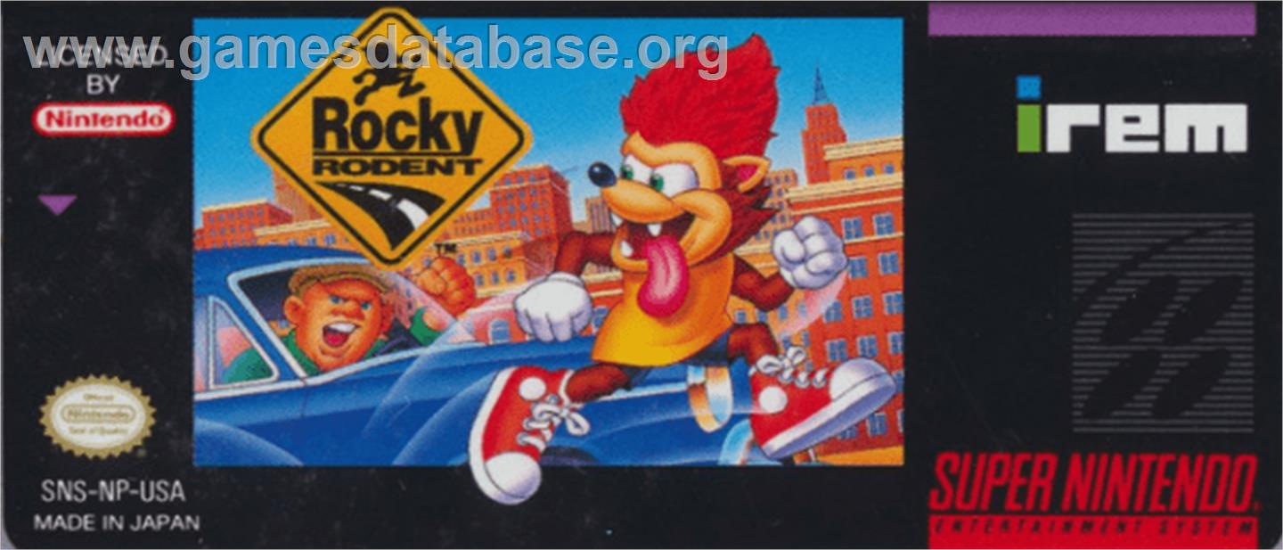 Rocky Rodent - Nintendo SNES - Artwork - Cartridge Top