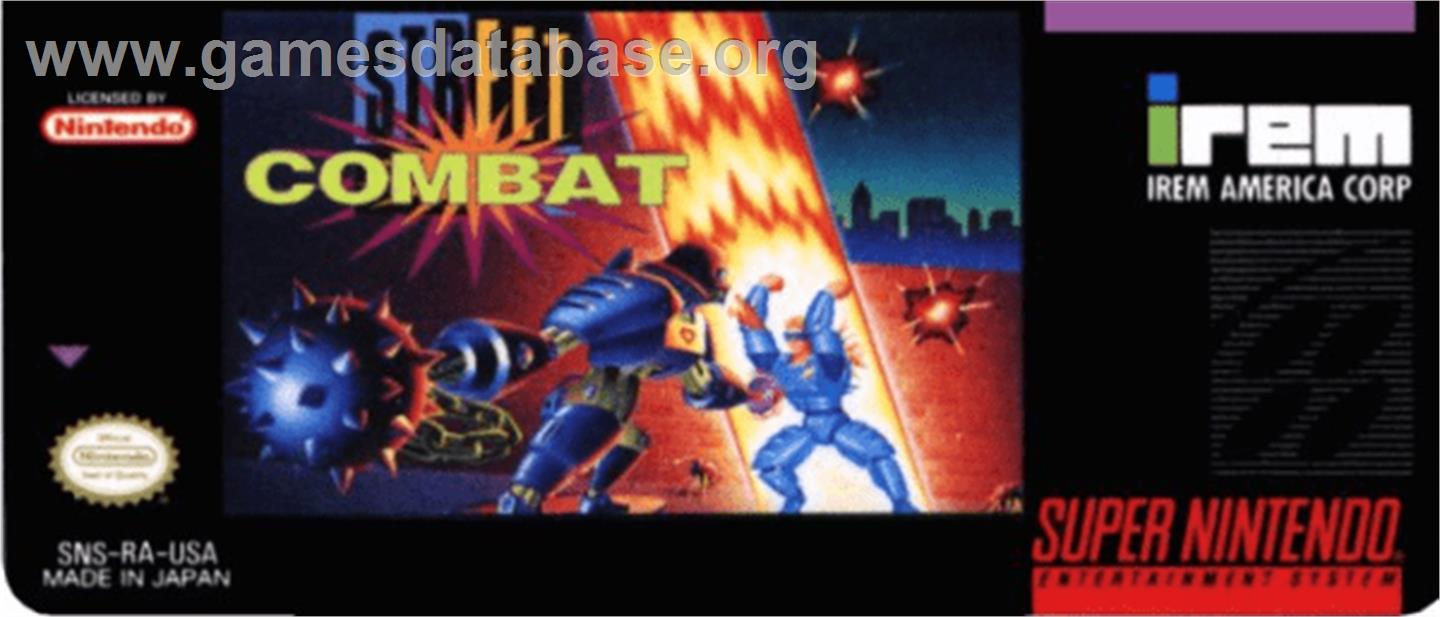 Street Combat - Nintendo SNES - Artwork - Cartridge Top